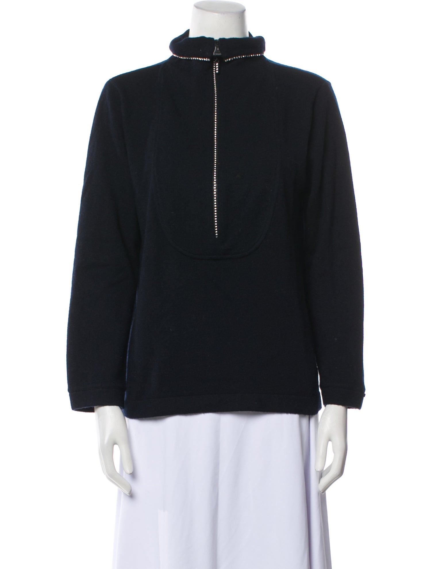 St. John Cashmere Mock Neck Sweater
